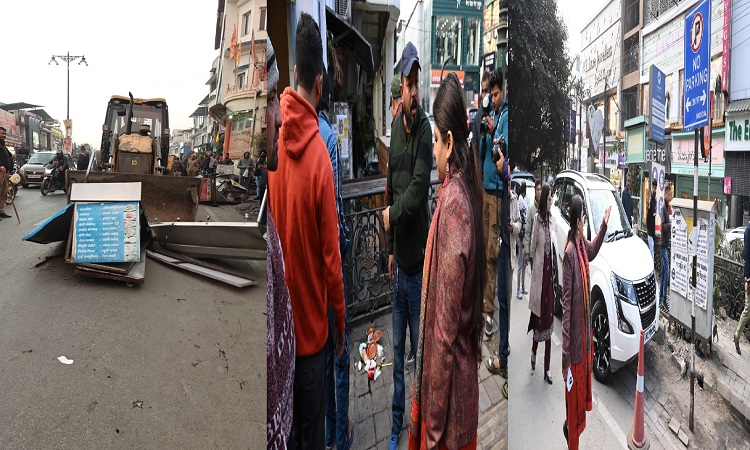 District administration's bulldozer action on illegal encroachment