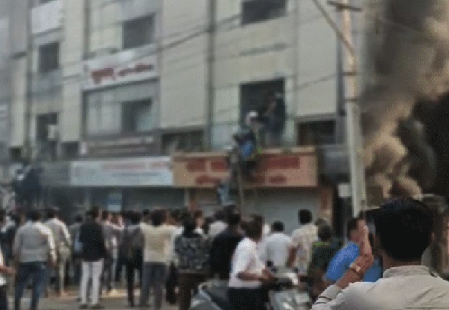 massive fire breaks out in pathology lab