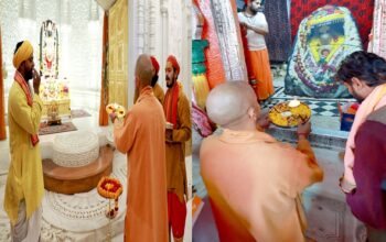 CM Yogi bowed his head at the feet of Ram Lalla.