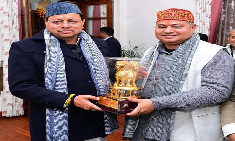 Union Minister of State Dr. Raj Bhushan Chaudhary met CM Dhami