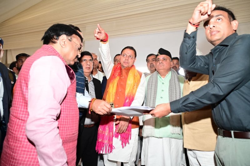 अमित शाह के हरिद्वार दौरे की तैयारियों का मुख्यमंत्री धामी ने किया स्थलीय निरीक्षण