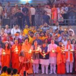 CM Dhami and Nitin Nabin performed Ganga Aarti