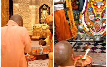 CM Yogi bowed his head at Ramlala and Hanumangarhi.