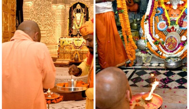 CM Yogi bowed his head at Ramlala and Hanumangarhi.